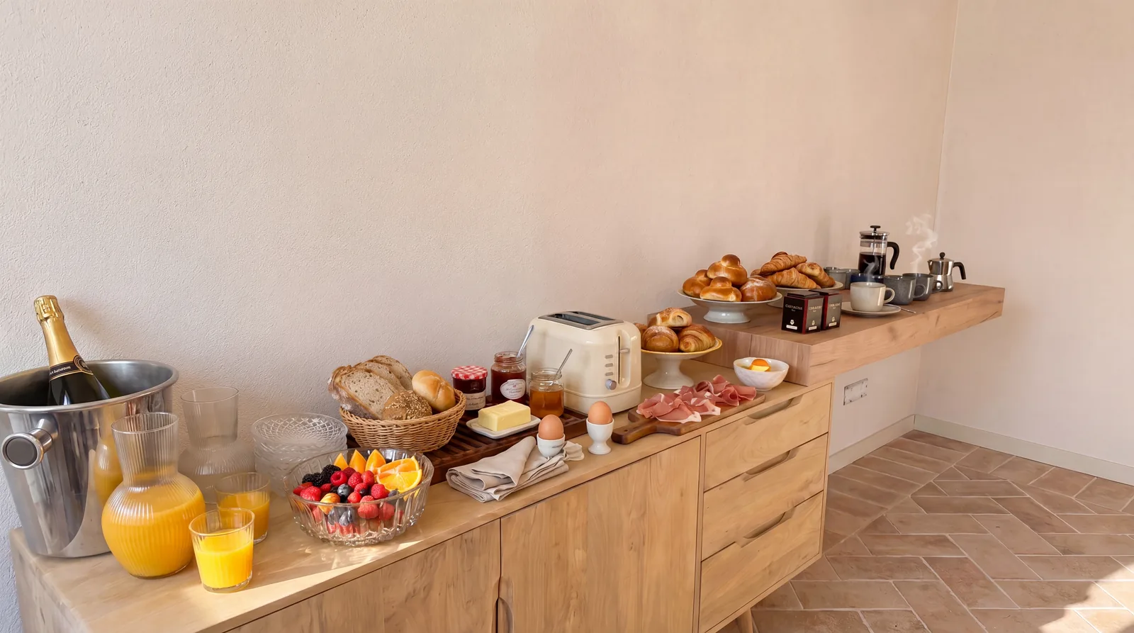 Il buffet della colazione